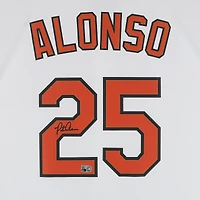 Maillot réplique blanc Nike autographié de Pete Alonso, des Orioles de Baltimore