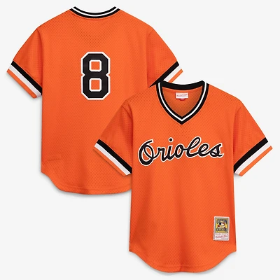 Preschool & Toddler Mitchell Ness Cal Ripken Jr. Orange Baltimore Orioles Cooperstown Collection Mesh Batting Practice Jersey