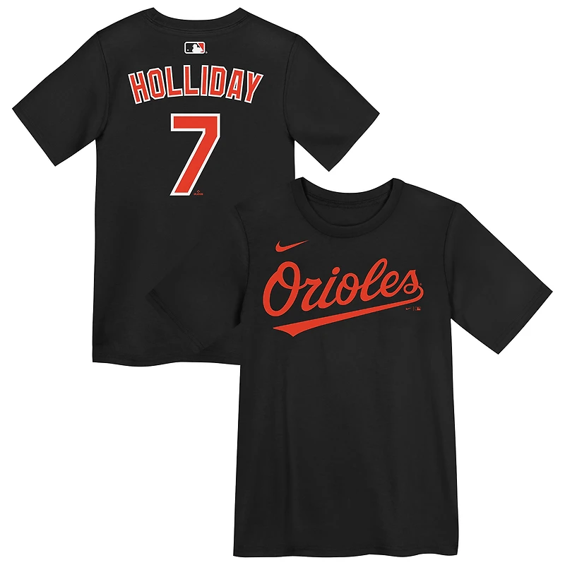 Preschool Jackson Holliday Black Baltimore Orioles Name & Number T-Shirt