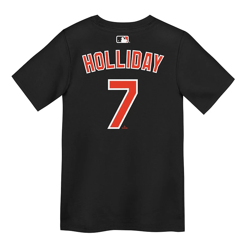 Preschool Jackson Holliday Black Baltimore Orioles Name & Number T-Shirt