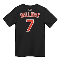 Preschool Jackson Holliday Black Baltimore Orioles Name & Number T-Shirt