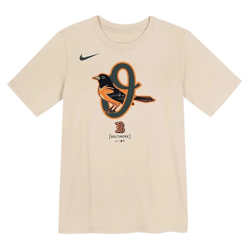 T-shirt Nike crème Baltimore Orioles 2026 City Connect pour enfants d'âge préscolaire