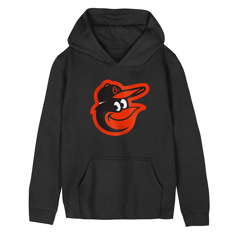 Preschool Outerstuff Black Baltimore Orioles Primary Logo Fleece Hoodie