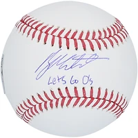 Baseball autographié par Ryan Mountcastle des Orioles de Baltimore avec l'inscription « Let's Go O's »