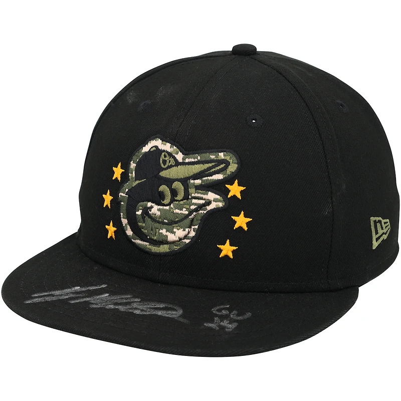 Ryan Mountcastle Baltimore Orioles Autographed Game-Used / New Era Cap from the 2024 MLB Season with "GU 24" Inscription