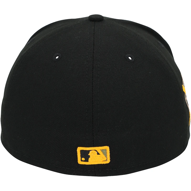 Casquette New Era noire et verte autographiée par Ryan Mountcastle, portée lors d'un match des Orioles de Baltimore (saison 2024 de la MLB), avec inscription « GU 24 ».