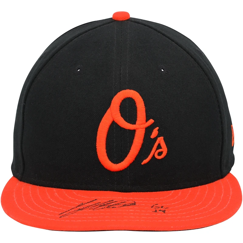 Ryan Mountcastle Baltimore Orioles Autographed Game-Used Black/Orange New Era Cap from the 2024 MLB Season with "GU 24" Inscription