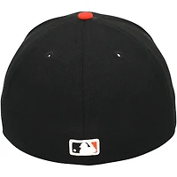 Casquette New Era noire autographiée et portée en match par Ryan Mountcastle des Orioles de Baltimore lors de la saison 2024 de la MLB, avec inscription « GU 24 ».