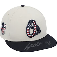 Ryan Mountcastle Baltimore Orioles Autographed Game-Used Tan New Era Cap from the 2024 MLB Season with "GU 24" Inscription