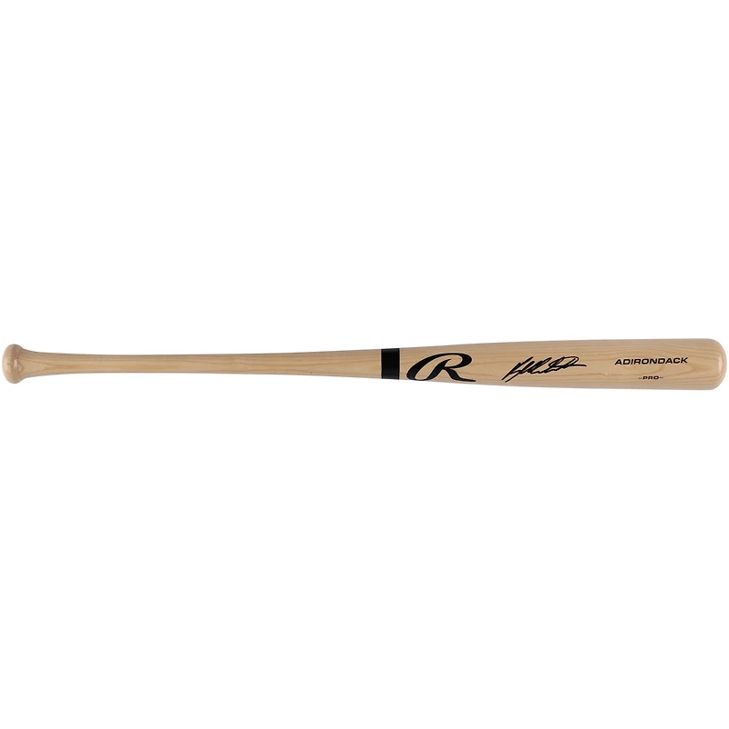 Batte de baseball professionnelle Rawlings Blonde autographiée par Ryan Mountcastle des Orioles de Baltimore