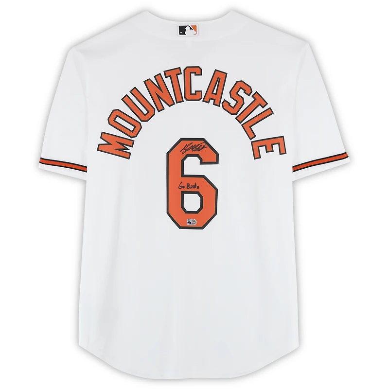 Ryan Mountcastle Baltimore Orioles Autographed White Nike Replica Jersey with "Go Birds" Inscription 