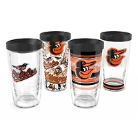 Tervis Baltimore Orioles paquet de quatre 16oz. Ensemble de gobelets classiques