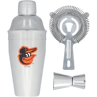 The Memory Company Baltimore Orioles Ensemble shaker, passoire et doseur en acier inoxydable