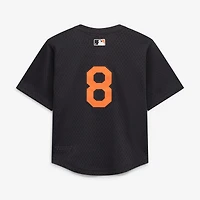 Maillot d'entraînement de frappeur rétro en maille noire Mitchell & Ness Cal Ripken Jr. pour tout-petit, modèle des Orioles Baltimore