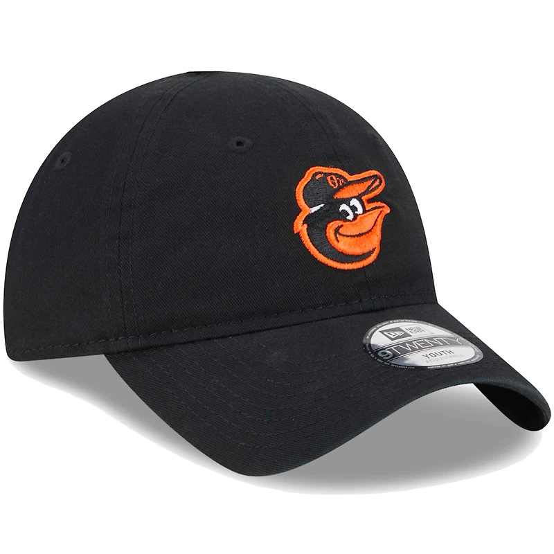 Casquette réglable New Era Baltimore Orioles Team 9TWENTY noire pour tout-petit