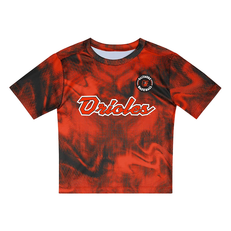 Ensemble t-shirt et short de frappeur champ intérieur orange/noir pour tout-petit des Orioles Baltimore