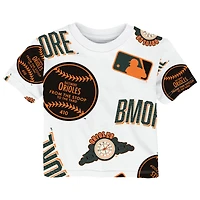 T-shirt blanc Outerstuff pour tout-petits, collection Baltimore Orioles 2026 City Connect Game Day