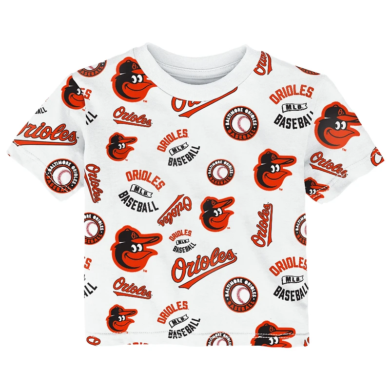 Toddler Outerstuff  White Baltimore Orioles Run Down T-Shirt