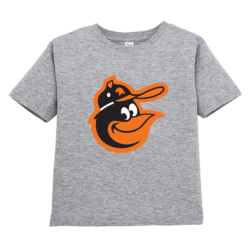 Ensemble de deux t-shirts pour tout-petits, doux comme un raisin, noir/gris, collection Cooperstown, Baltimore Orioles
