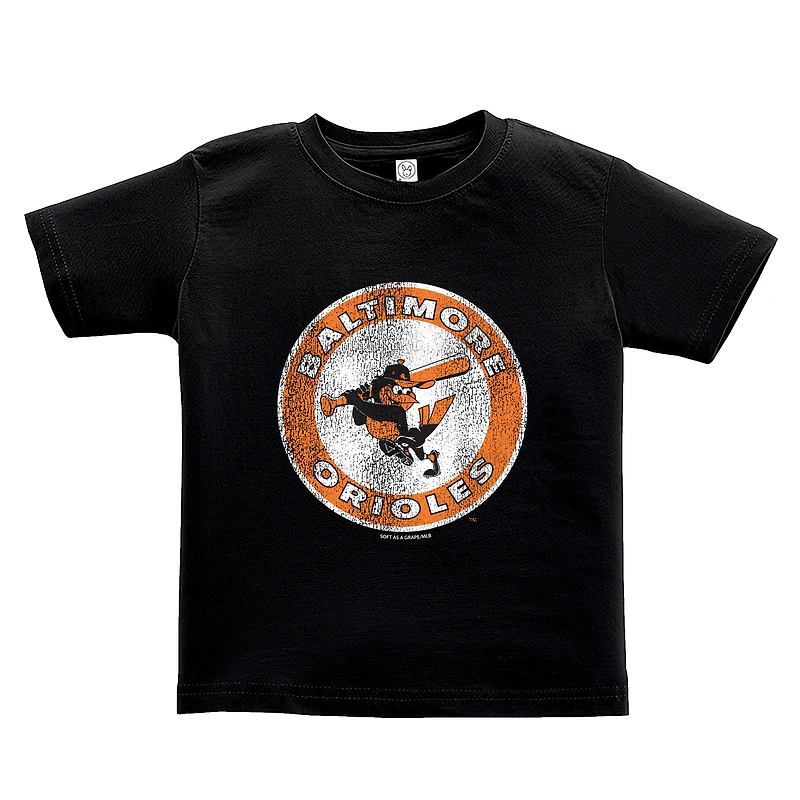 Toddler Soft as a Grape Black/Heather Gray Baltimore Orioles Cooperstown Collection Two-Pack T-Shirt Set