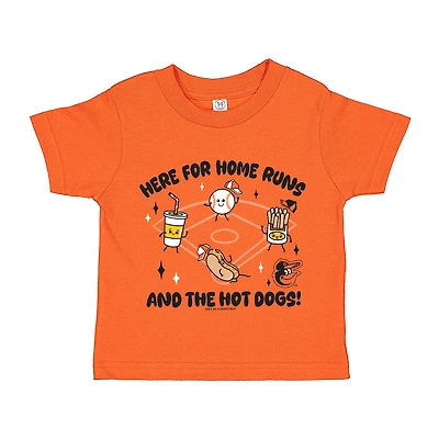Toddler Soft as a Grape Orange Baltimore Orioles Snack T-Shirt