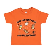 Toddler Soft as a Grape  Orange Baltimore Orioles Snack T-Shirt