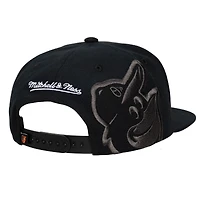 Casquette unisexe Mitchell & Ness noire Baltimore Orioles à logo latéral