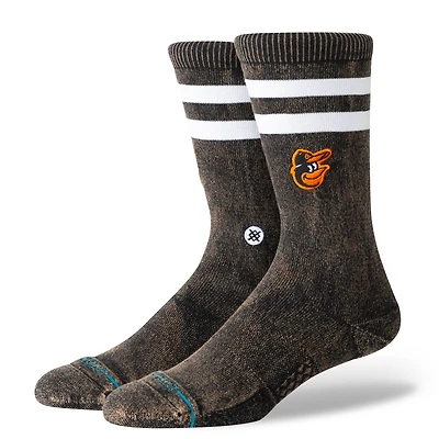 Chaussettes unisexes Stance noires Baltimore Orioles Rotation Crew