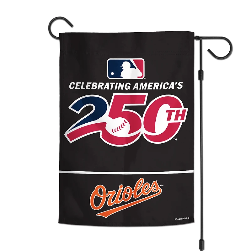 WinCraft Baltimore Orioles 12" x 18" Double-Sided America 250 Garden Flag