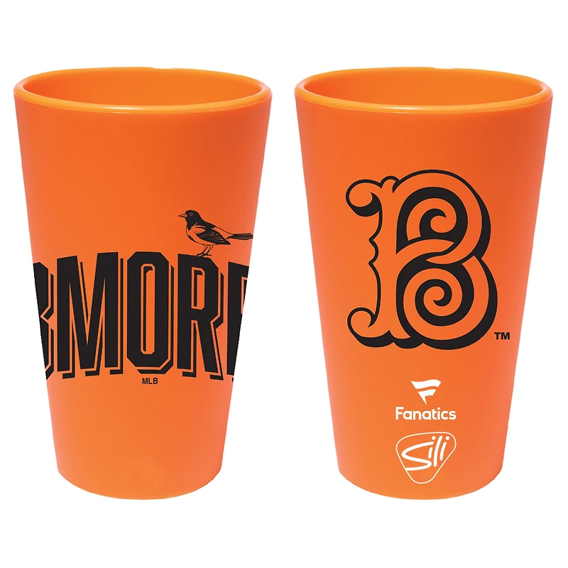 Verre à pinte en silicone WinCraft Baltimore Orioles 2026 City Connect 473 ml (16 oz).
