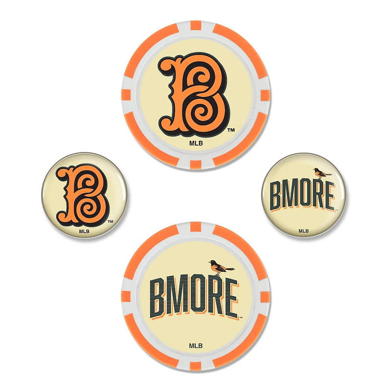 WinCraft Baltimore Orioles 2026 City Connect 4-Piece Ball Marker Set