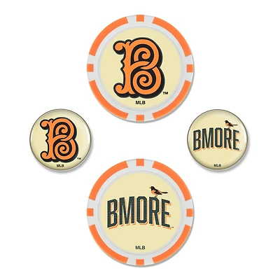 WinCraft Baltimore Orioles 2026 City Connect 4-Piece Ball Marker Set