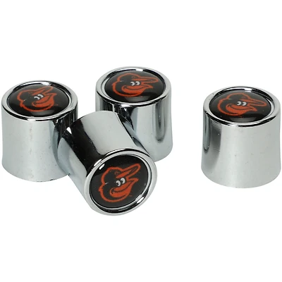 WinCraft Baltimore Orioles, paquet de 4 couvercles de tige de valve
