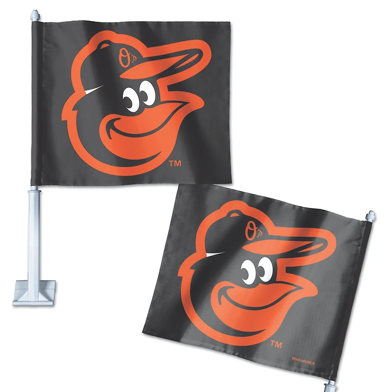 Drapeau de voiture double face WinCraft Baltimore Orioles