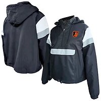 Women's Profile Black Baltimore Orioles Plus Anorak Hoodie Quarter-Zip Pullover
