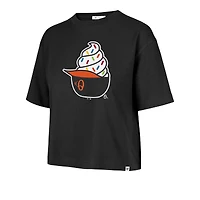Women's '47  Black Baltimore Orioles Ice Cream Helmet T-Shirt