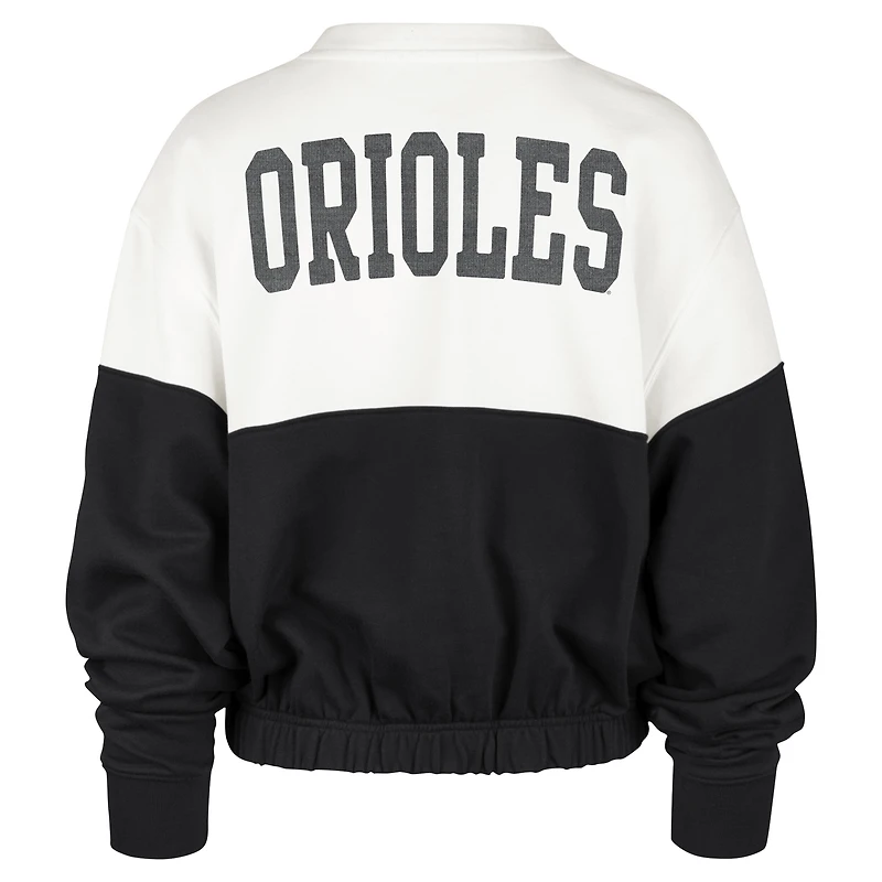 Sweat-shirt '47 blanc/noir pour femmes des Orioles de Baltimore Take Two Bonita