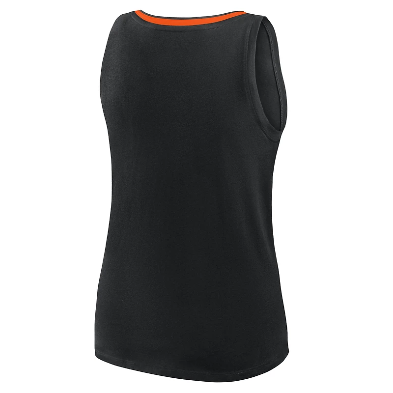 Débardeur noir à col en V pour femme, grande taille, motif Stellar Win, des Baltimore Orioles