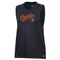 Women's Champion  Black Baltimore Orioles Muscle Tank Top