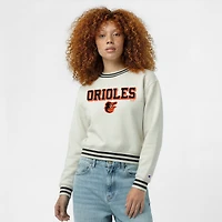 Women's Champion  Cream Baltimore Orioles Reverse Weave Sweatshirt