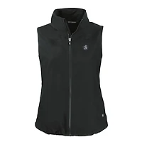 Women's Cutter & Buck Black Baltimore Orioles City Connect Charter Eco Recycled Full-Zip Vest