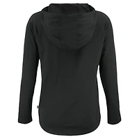 Women's Cutter & Buck Black Baltimore Orioles City Connect Coastline Epic Comfort Eco Recycled Hoodie Raglan Long Sleeve T-Shirt