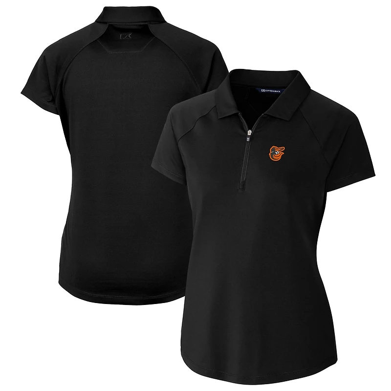 Women's Cutter & Buck  Black Baltimore Orioles DryTec Forge Stretch Polo