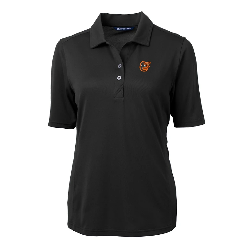Polo recyclé DryTec Virtue Eco Pique pour femme, noir, des Baltimore Orioles, Cutter & Buck