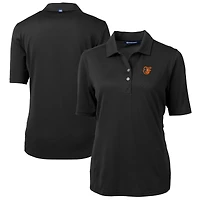 Women's Cutter & Buck  Black Baltimore Orioles DryTec Virtue Eco Pique Recycled Polo