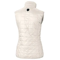 Gilet matelassé entièrement zippé PrimaLoft Eco Rainier des Baltimore Orioles pour femme, couleur crème Cutter & Buck