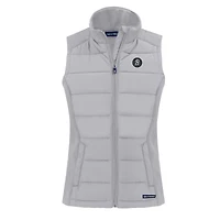 Women's Cutter & Buck Gray Baltimore Orioles City Connect Evoke Hybrid Eco Softshell Recycled Full-Zip Vest