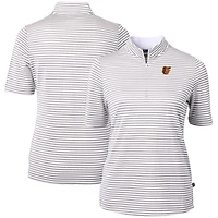 Women's Cutter & Buck  Gray Baltimore Orioles Virtue Eco Pique Stripe Top