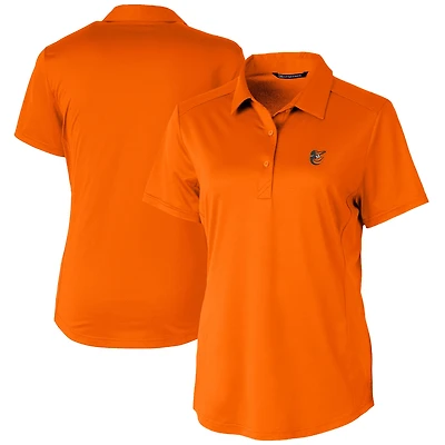 Women's Cutter & Buck Heather Orange Baltimore Orioles Prospect Textured Stretch Polo