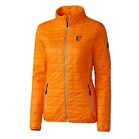 Women's Cutter & Buck Orange Baltimore Orioles Rainier PrimaLoft Eco Full-Zip Puffer Jacket